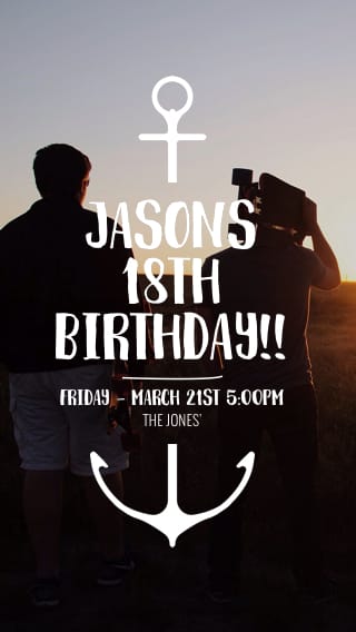 Text Message Invite Designs for Boys 18th Birthday Party