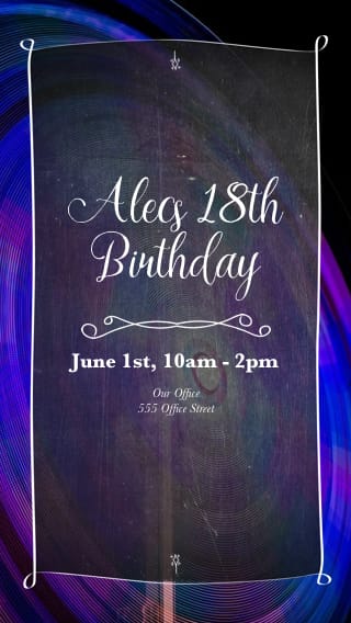 Text Message Invite Designs for Night 18th Birthday Party