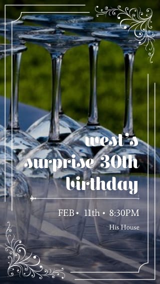 Text Message Invite Designs for Surprise 30th Party
