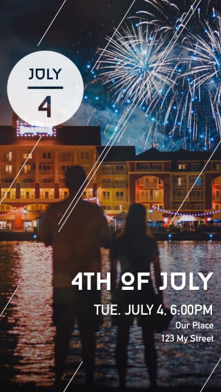 Text Message Invite Designs for 4th of July