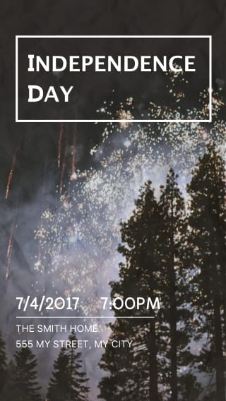 Text Message Invite Designs for Independence Day