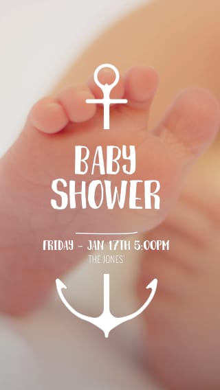 Text Message Invite Designs for Baby Feet Baby Shower