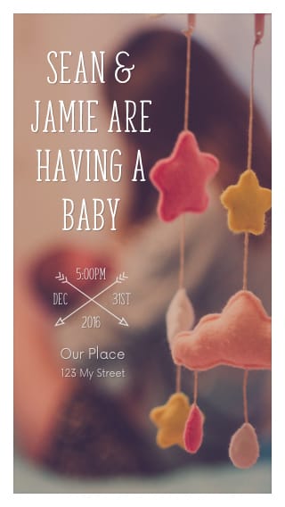 Text Message Invite Designs for Baby Mobile Baby Shower