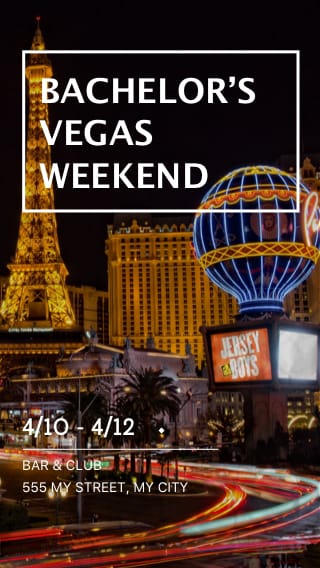 Text Message Invite Designs for Las Vegas Bachelor Party