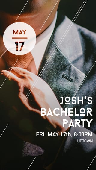 Text Message Invite Designs for Suit Up Bachelor Party