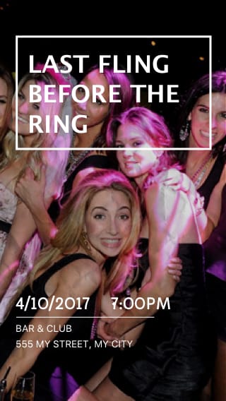 Text Message Invite Designs for Last Fling Before the Ring Bachelorette Party