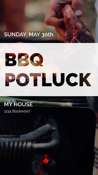 Text Message Invite Designs for Potluck Barbeque