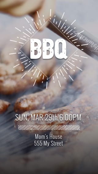 Text Message Invite Designs for Sausage Barbecue