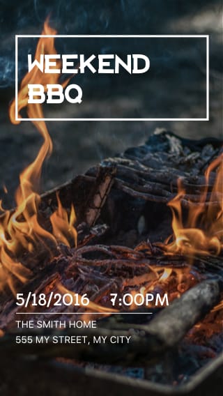 Text Message Invite Designs for Weekend Barbecue