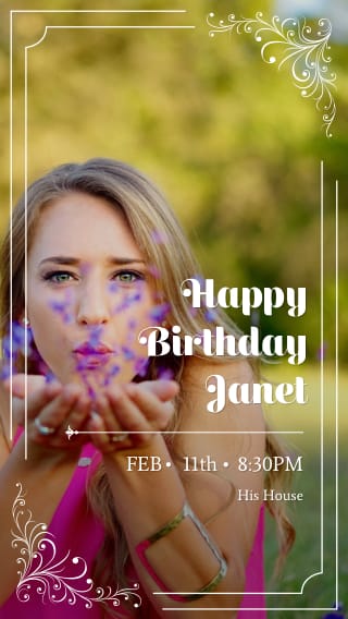 Text Message Invite Designs for 30s Woman Birthday Party
