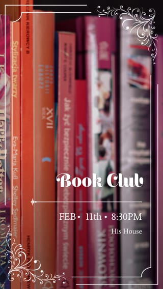 Text Message Invite Designs for Book club Discussion