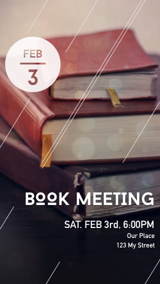 Text Message Invite Designs for Coffee Shop Book Club Meeting
