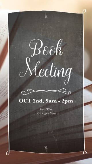 Text Message Invite Designs for Weekly Book Club