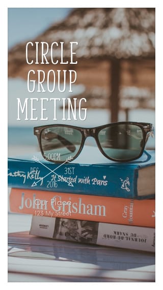 Text Message Invite Designs for Book Club Circle
