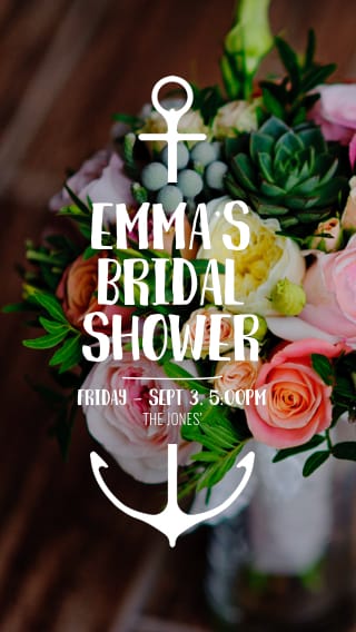 Text Message Invite Designs for Bridal Shower Invitation