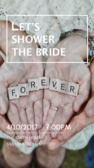 Text Message Invite Designs for Let's Shower The Bride