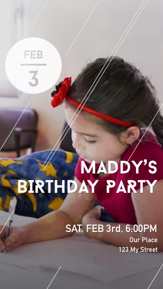 Text Message Invite Designs for Coloring Child's Birthday Party