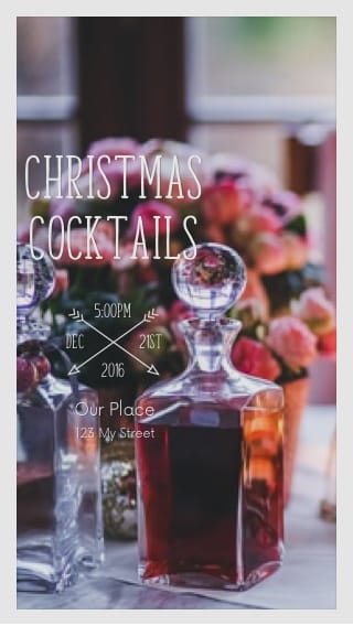 Text Message Invite Designs for Christmas Cocktails