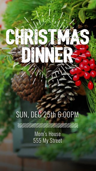 Text Message Invite Designs for Christmas Dinners