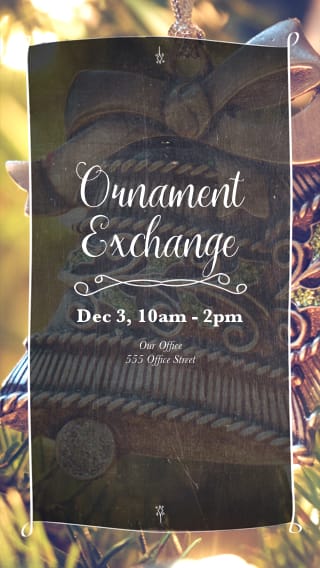 Text Message Invite Designs for Ornament Exchange