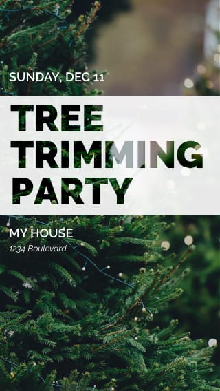 Text Message Invite Designs for Tree Trimming Party