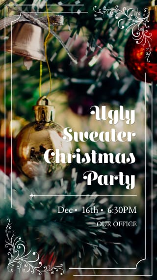 Text Message Invite Designs for Ulgy Sweater Christmas Party