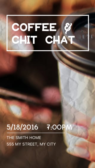Text Message Invite Designs for Coffee Chit Chat