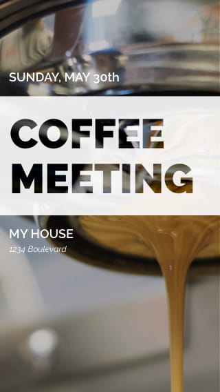 Text Message Invite Designs for Coffee Meeting