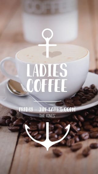 Text Message Invite Designs for Ladies Coffee Time