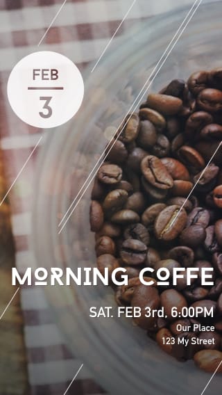 Text Message Invite Designs for Morning Coffee Meeting