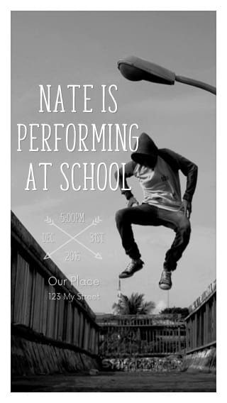 Text Message Invite Designs for School Dance Performance