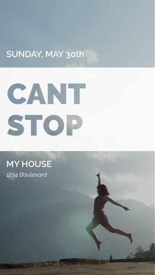 Text Message Invite Designs for Can't Stop Dance Party