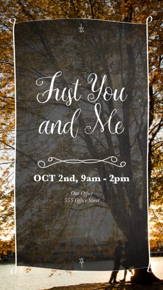 Text Message Invite Designs for Just You and Me Date Night