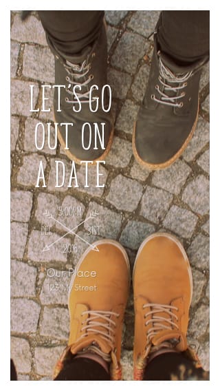 Text Message Invite Designs for Let's Go Out on a Date