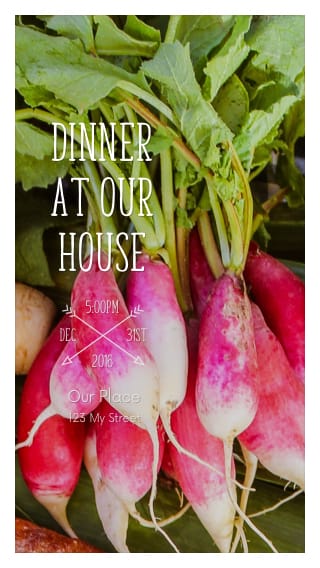 Text Message Invite Designs for Dinner at our House