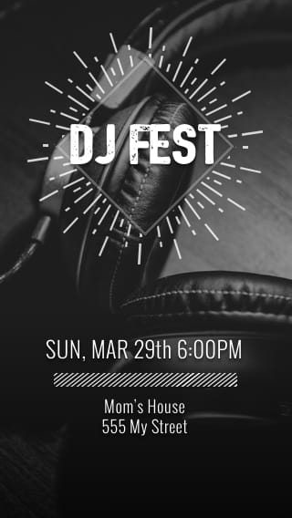 Text Message Invite Designs for DJ Festival