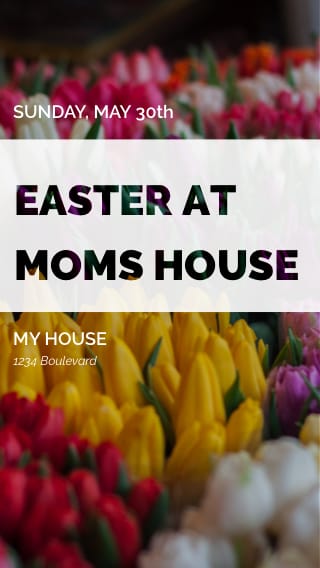 Text Message Invite Designs for Easter at Mom's House