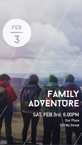 Text Message Invite Designs for Family Adventure