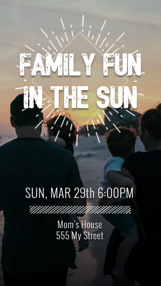 Text Message Invite Designs for Familty Fun in the Sun