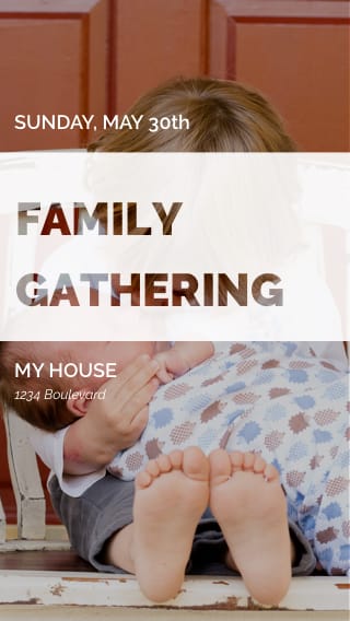 Text Message Invite Designs for Family Gathering