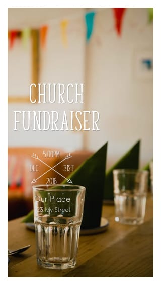 Text Message Invite Designs for Church Fundraiser