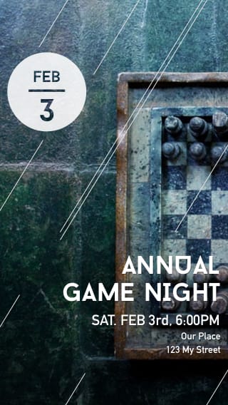 Text Message Invite Designs for Annual Game Night