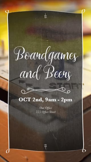 Text Message Invite Designs for Boardgames and Beers
