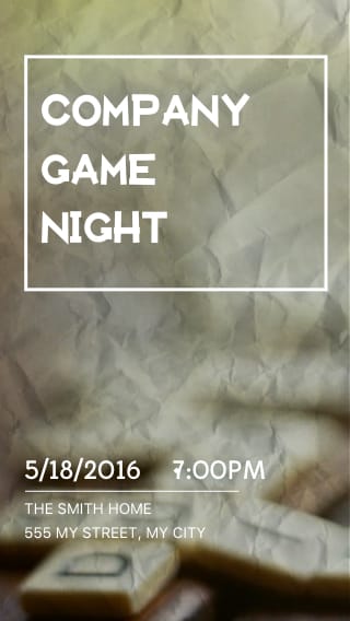 Text Message Invite Designs for Company Game Night
