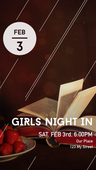 Text Message Invite Designs for Girls Night In