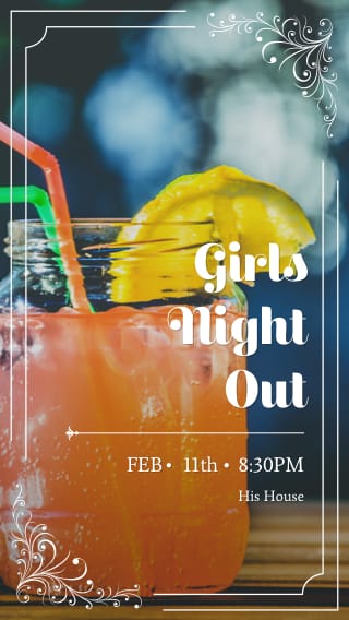 Text Message Invite Designs for Girls Night Out