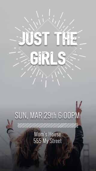 Text Message Invite Designs for Just the Girls
