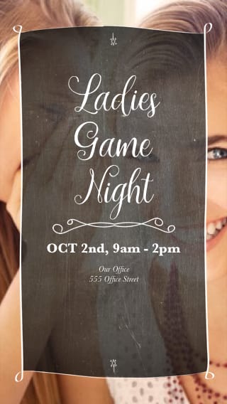 Text Message Invite Designs for Ladies Game Night