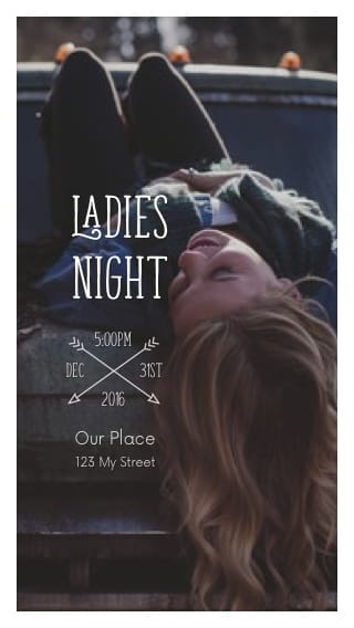 Text Message Invite Designs for Ladies Night of Fun