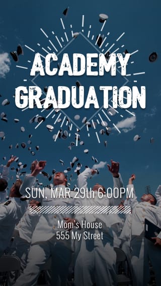 Text Message Invite Designs for Academy Graduation